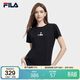 FILA 斐樂(lè )官方女子短袖T恤夏季時(shí)尚運動(dòng)兔子刺繡圓領(lǐng)絲柔棉套頭衫