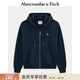 Abercrombie & Fitch【美式復古】經(jīng)典小麋鹿圖案美式抓絨衛衣25秋冬女裝152-5417 寶藍色 XS (160/84A)