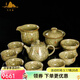 艾瑩嘉 龍泉青瓷茶具套裝名家手工哥窯冰裂茶具辦公室會(huì )客功夫茶具高檔送長(cháng)輩禮品 傳世哥窯茶壺蓋碗套裝