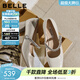 百麗（Belle）白月光瑪麗珍鞋女26春商場(chǎng)款牛皮高跟單鞋F1Y1DAQ6預售 金色 5.5cm跟高 37