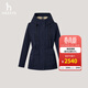 哈吉斯（HAZZYS）女裝 秋季女士大口袋連帽挺括夾克女ASVSU0CCU01 藏青色NV L (165/88A 40)