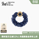 She's茜子梵高向日葵原創(chuàng  )仿水晶發(fā)圈頭繩馬尾發(fā)繩頭飾女皮筋生日禮物女 深藍色C0