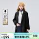 秋水伊人氣質(zhì)中長(cháng)款雙面毛呢外套2025冬新款女100%綿羊毛寬松大衣