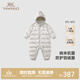 英氏（YEEHOO）【商場(chǎng)同款】?jì)和鸾q服連體衣秋冬保暖嬰兒抗菌衣服超韌絨 花間小鹿【85%白鴨絨】 90 cm-充絨量51g-建議1-2歲