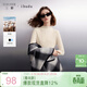 三彩2025秋季新款坑條針織衫半高領(lǐng)長(cháng)袖毛衫修身女