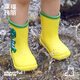 幸?，旣悾–heerful Mario）兒童雨鞋男童雨靴水鞋2歲寶寶水鞋套鞋防滑女童幼兒防水女款膠鞋