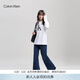 Calvin KleinJeans春秋男女情侶中性休閑通勤ck印花打底衫圓領(lǐng)長(cháng)袖T恤上衣