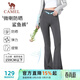 駱駝（CAMEL）UPF50+防曬運動(dòng)褲女緊身喇叭九分褲 Y24BAWL6005A 寒泉灰 M