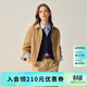 ELAND衣戀短外套女工裝風(fēng)舒適翻領(lǐng)新款 卡其色(35)Beige M /165