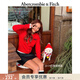 Abercrombie & Fitch美式紅色多色修身LOGO長(cháng)袖針織開(kāi)衫毛衣25秋冬女裝150-5472 紅色 XS (160/84A)
