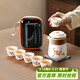 不拙旅行茶具便攜式套裝泡茶戶(hù)外旅游露營(yíng)茶杯事事如意快客杯一壺六杯