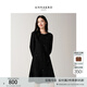 玖姿·安娜蔻優(yōu)雅千金風(fēng)燙鉆羊毛針織連衣裙小黑裙女2025冬季新款 素黑 M