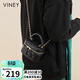 viney牛皮包包女包小眾斜挎鏈條包輕奢單肩包生日禮物高級感送女友老婆