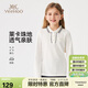 英氏（YEEHOO）女童polo衫兒童T恤中大童裝打底衫學(xué)院翻領(lǐng)長(cháng)袖上衣春 白色 160