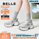百麗（Belle）張凌赫同款藍鯨老爹鞋女款商場(chǎng)同款運動(dòng)休閑鞋D2K1DAM6預售 銀色-單里【張凌赫推薦】 37 (235mm)