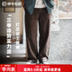 馬登工裝美式復古燈芯絨休閑褲咖色加厚直筒垂感闊腿長(cháng)褲子男春冬 咖啡色 【燈草絨男褲】 32
