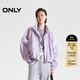 ONLY2025秋季新款帥氣復古純色寬松立領(lǐng)短款夾克外套女|125136003 E39薰衣草灰紫色 M