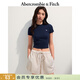 Abercrombie & Fitch【多色圓領(lǐng)T】經(jīng)典小麋鹿圖案女裝25夏季美式短袖T恤139-5272 海軍藍 XS (160/84A)