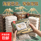 恐龍化石考古挖掘玩具兒童手工diy男孩敲挖寶尋寶盲盒挖挖樂(lè ) 隨機2款（不重復）