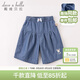 戴維貝拉（DAVE＆BELLA）童裝女童牛仔褲兒童七分褲女寶寶夏裝新款小童褲子夏季幼兒夏天 牛仔藍 110 cm（建議身高100-110cm）