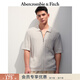 Abercrombie & Fitch男裝25夏季美式百搭Polo衫開(kāi)衫通勤短袖T恤上衣120-5187 暖米色 XS (170/84A)