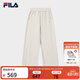 FILA 斐樂(lè )官方女士針織長(cháng)褲2026春季新款時(shí)尚休閑舒適加絨直筒褲 輕卡其-LK M 165/66A/M