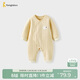 童泰嬰兒連體衣秋冬季純棉保暖寶寶衣服新生兒哈衣爬服睡衣黃色73cm