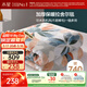 水星家紡毛毯冬季加厚加絨拉舍爾毯子雙層鋪床蓋毯可機洗約7.2斤200×230cm