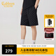 卡賓（CABBEEN）【老花滿(mǎn)印】重磅休閑短褲男2024夏新款寬松運動(dòng)褲潮流五分褲 煤黑色01 L (175) 50/175