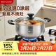 美廚（MAXCOOK）湯鍋 304不銹鋼湯鍋湯煲24CM 加厚復合底 燃氣爐電磁爐通用YC-24