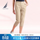諾帝卡（NAUTICA）【商場(chǎng)同款】女裝春夏新款萊賽爾親膚舒適休閑七分褲女42PO03 淺卡其2BM M