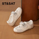 星期六（St&Sat）德訓鞋女板鞋小白鞋平底輕便時(shí)尚顯瘦潮流2026春季新款運動(dòng)休閑 香檳金色 37 (235mm) 標準碼