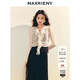 MAXRIENY精致復古感修身顯瘦高級氣質(zhì)感罩衫雪紡薄外套 本白 L
