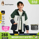 暇步士（Hush Puppies）童裝兒童三防加絨風(fēng)衣男女童戶(hù)外服復古厚外套 蒼翠綠   140   