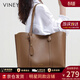 viney手提包包女包牛皮大容量托特包單肩生日禮物送女友老婆老婆 【煙灰色】實(shí)用高檔輕奢通勤大包