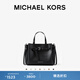MICHAEL KORS邁克高仕 MK Emilia 中號大容量托特包蝴蝶包斜挎包 黑色 001（銀色五金） 中號