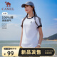 駱駝（CAMEL）夏日純棉T神女士圓領(lǐng)短袖透氣上衣T恤 C26BAXLN092 無(wú)際白/黑 M