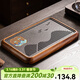瓷牌茗茶具 烏金磁石面板茶盤(pán)茶托高檔花梨木框干泡盤(pán)家用辦公室功夫泡茶臺 中烏金磁石畫(huà)山飛鳥(niǎo)花梨木框茶盤(pán)