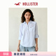 HOLLISTER小海鷗圖案美式經(jīng)典款三?？酆?jiǎn)約百搭襯衫女裝340-6043 藍色條紋 S (165/84A)
