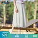 FILA斐樂(lè )官方梭織裙女2025夏季新款時(shí)尚休閑傘裙半身裙一步裙子 大地灰-GY L 170/70A/L