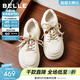 百麗（Belle）時(shí)尚串珠小白鞋女26春新款商場(chǎng)厚底增高休閑板鞋F1D1DAM6 米白 37 (235mm)