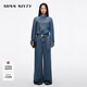 MISS SIXTY2025秋季新款萊賽爾牛仔連體褲女配腰帶復古工裝直筒褲 復古藍 XS