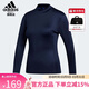阿迪達斯（adidas）高爾夫服裝女士T恤長(cháng)袖POLO衫新款緊身衣打底衫球衣 FS6320 學(xué)院藏青藍 L