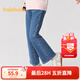 巴拉巴拉童裝女童褲子冬裝加絨牛仔長(cháng)褲兒童微喇褲保暖時(shí)尚百搭潮 牛仔中藍88201 120