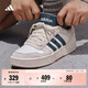 adidas「小鋸齒」D-PAD CLASSIC美高風(fēng)籃球風(fēng)板鞋男女阿迪達斯   白色/遺跡藍/棕色   42
