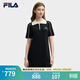 FILA斐樂(lè )官方女子編織連衣裙2025夏季新款時(shí)尚休閑修身POLO裙子 傳奇藍-NV 2XL 180/96A/XXL