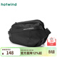 熱風(fēng)（Hotwind）秋季新款男士機能大橫版斜挎包織物潮流戶(hù)外運動(dòng)包包男 01黑色 F