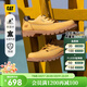 卡特（CAT）低幫大黃靴休閑皮鞋男鞋科羅拉多春季輕戶(hù)外防潑水牛皮通勤鞋 黃色P111542 39