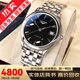 浪琴（LONGINES）【二手99新】浪琴LONGINES軍旗系列瑞表男表 全自動(dòng)手表男士機械表薄真鉆瑞士腕表瑞表回收 單表 35.6mm黑盤(pán)條刻L4.774.4.52.6