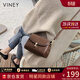 viney牛皮斜挎包包女包洋氣小方包輕奢單肩生日禮物送女友老婆 【啡色】高檔實(shí)用小眾品牌小包
